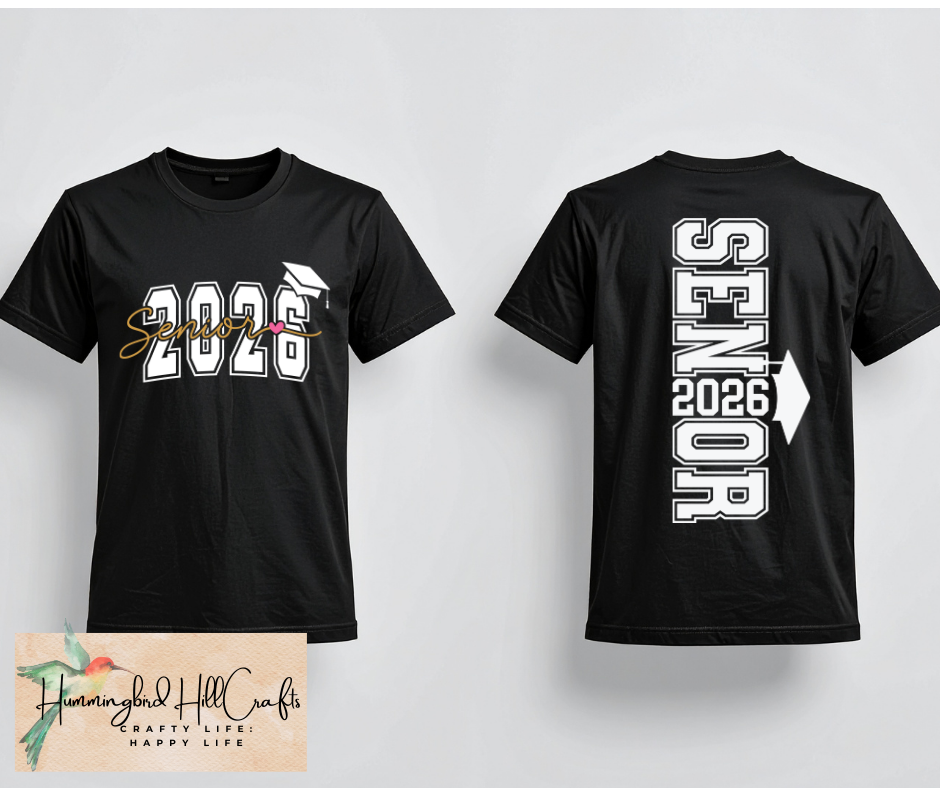 Short Sleeve T-Shirt Senior 2026 Front and Back Design