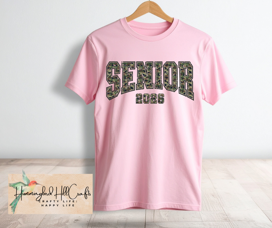Short Sleeve Pink Camo T-Shirt Senior 2026